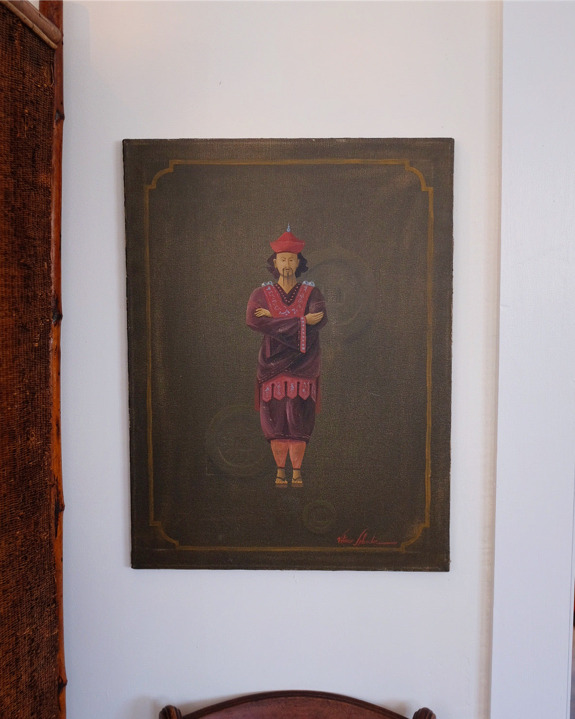 Set of 4 Vitorio Splendore Original Signed Asian Warrior Paintings