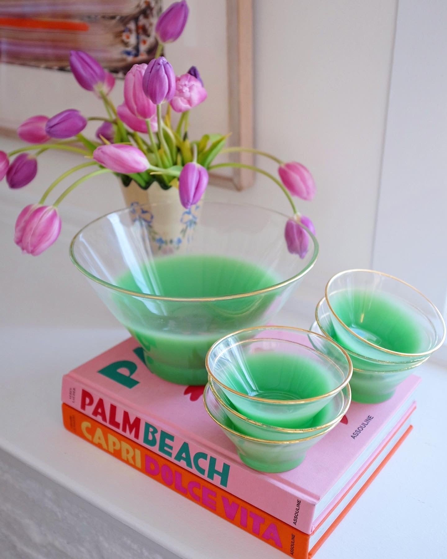 1960s Green Blendo Bowl Set