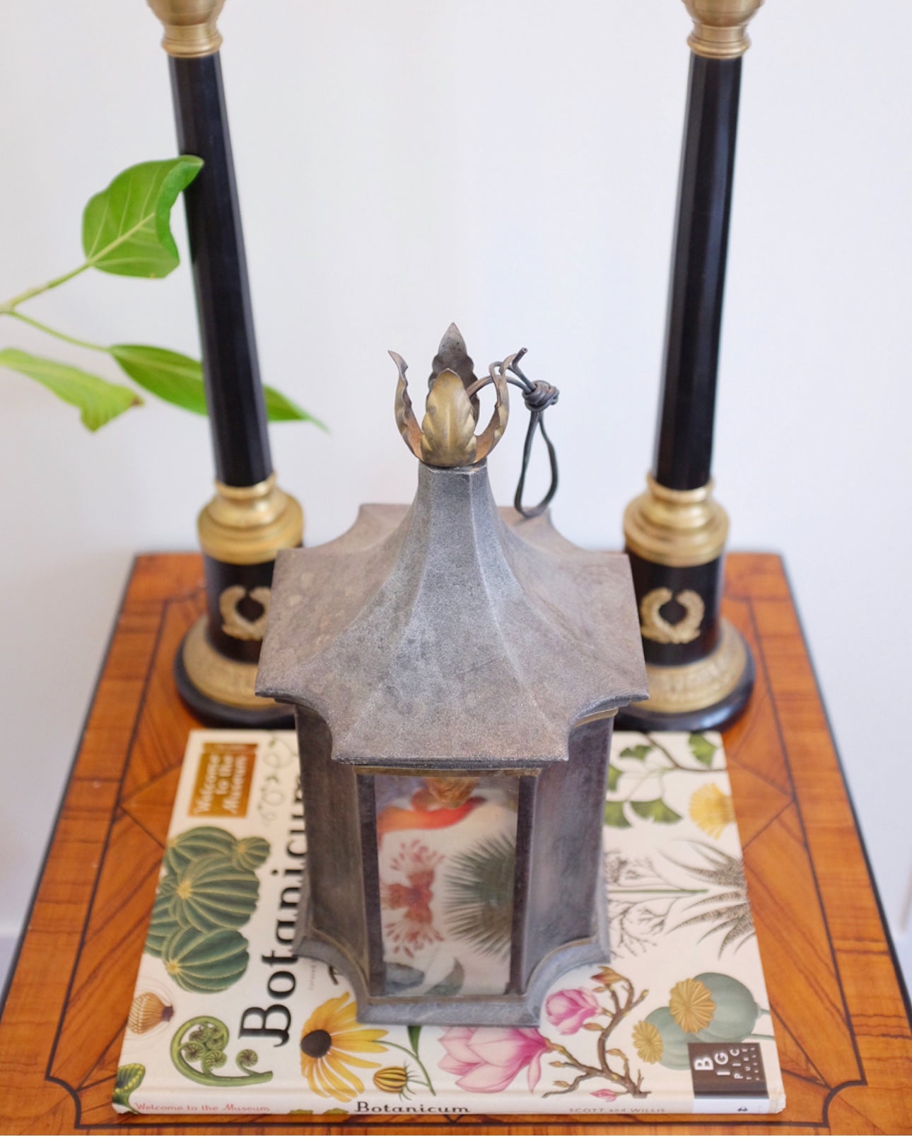 Small Metal and Brass Light Fixture
