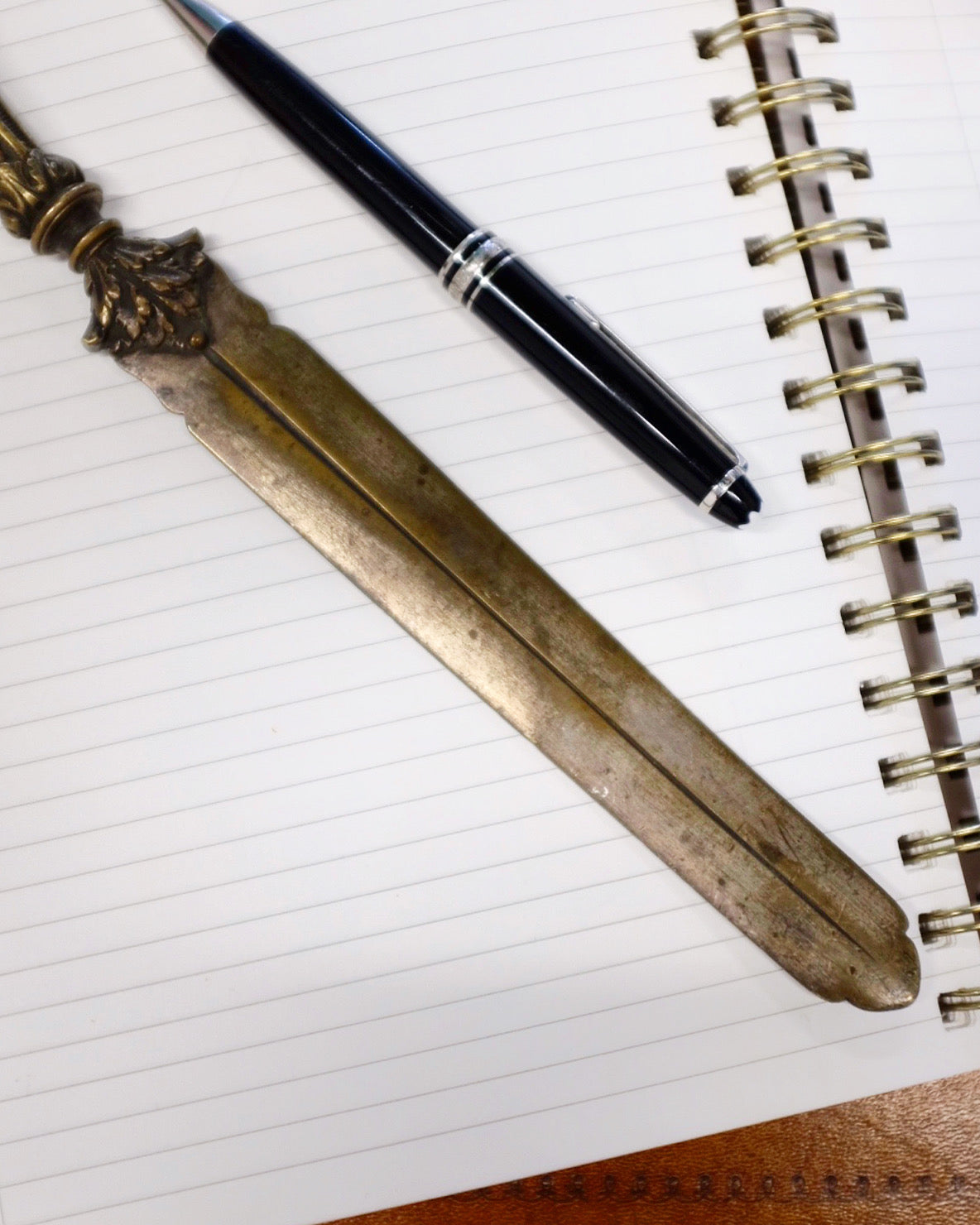 Large French Antique Bronze Letter Opener