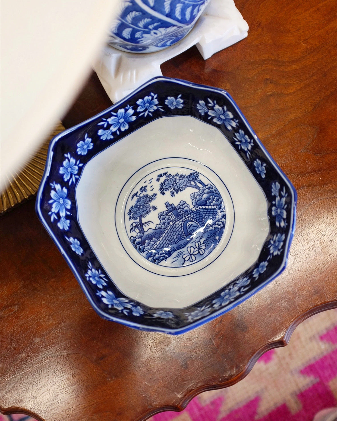 Large Blue and White Bowl