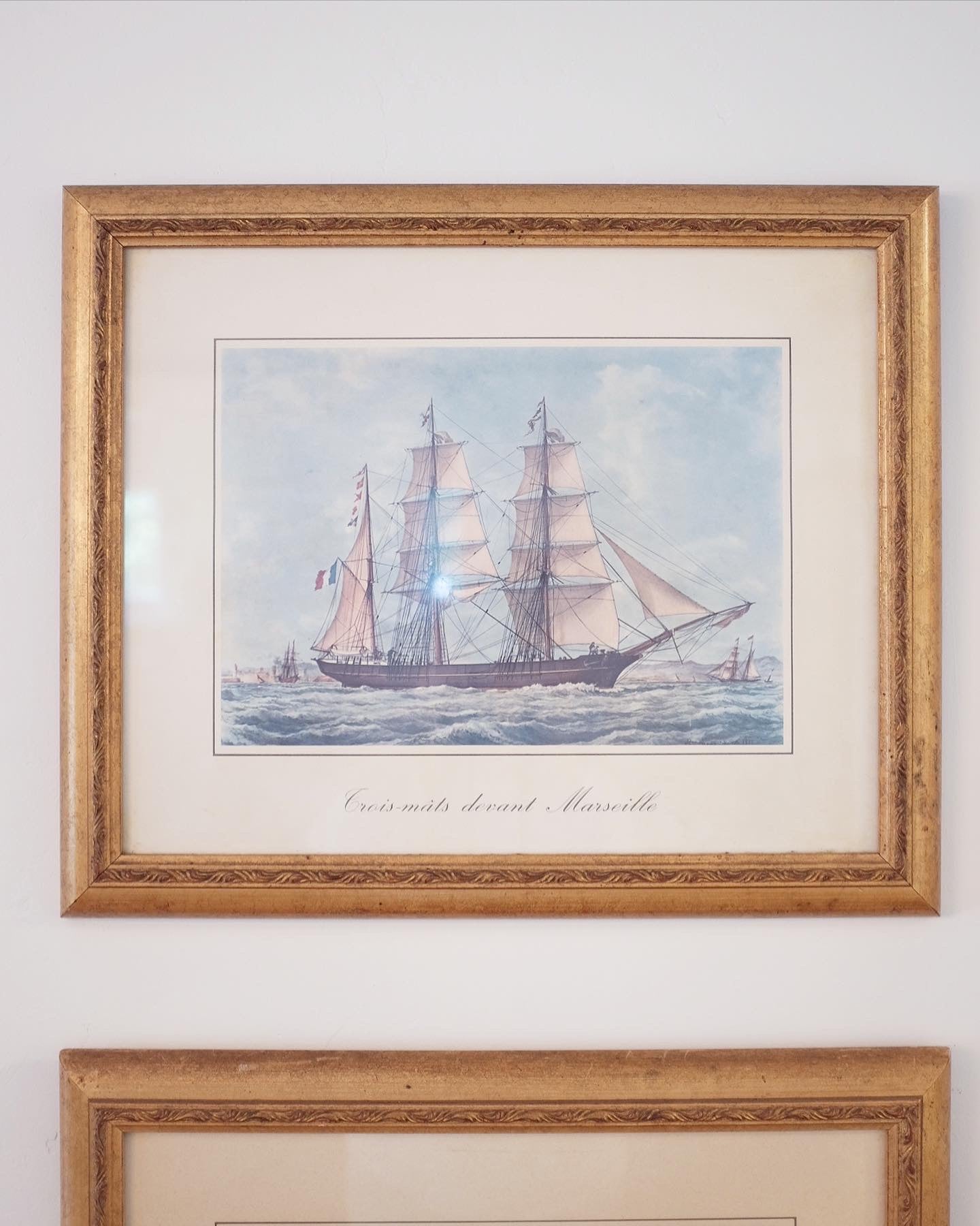 Pair of French Ship Prints