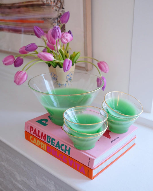 1960s Green Blendo Bowl Set