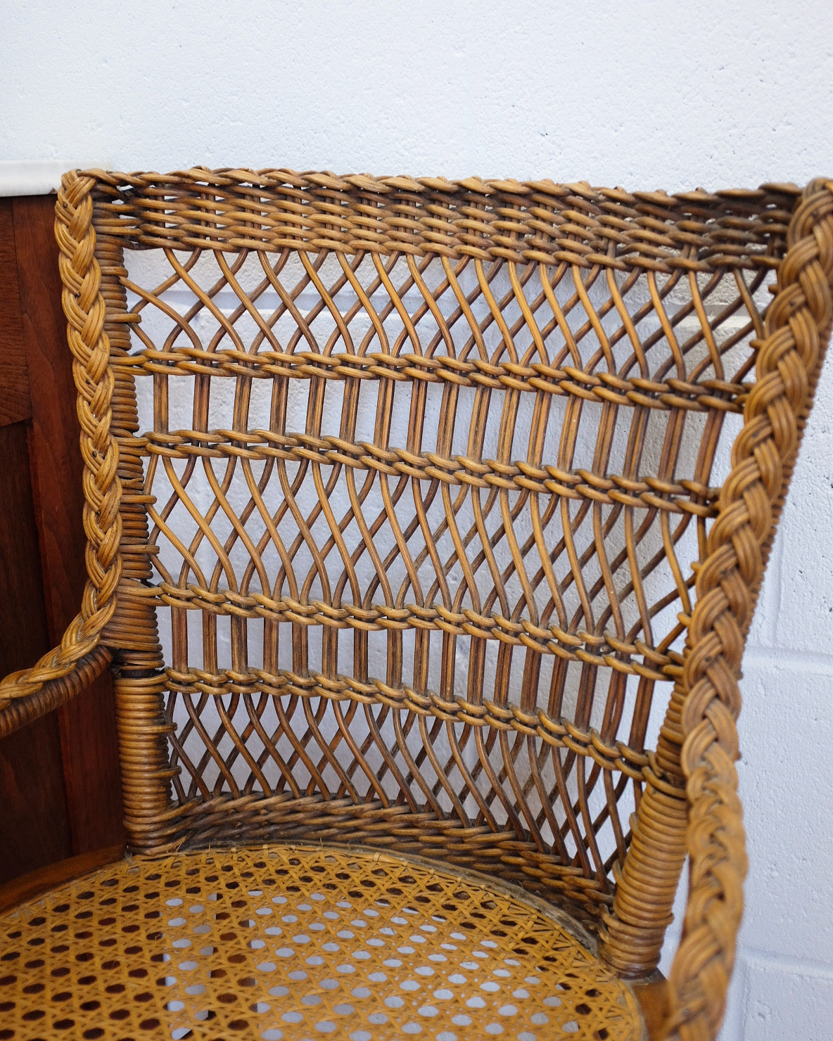Braided Wicker Accent Chair