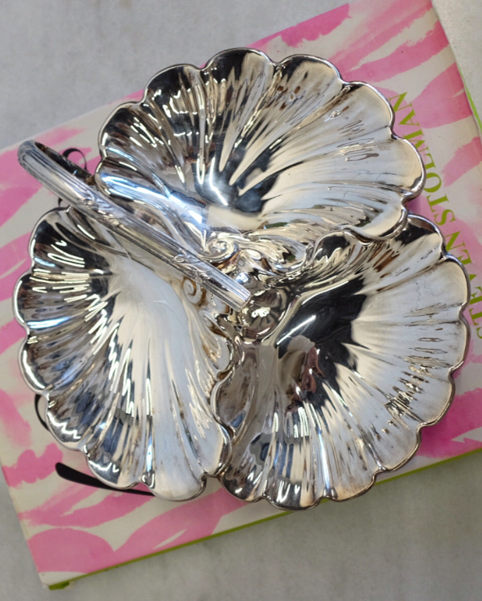 Sheffield England Silver Plate Server Dish/Catch All