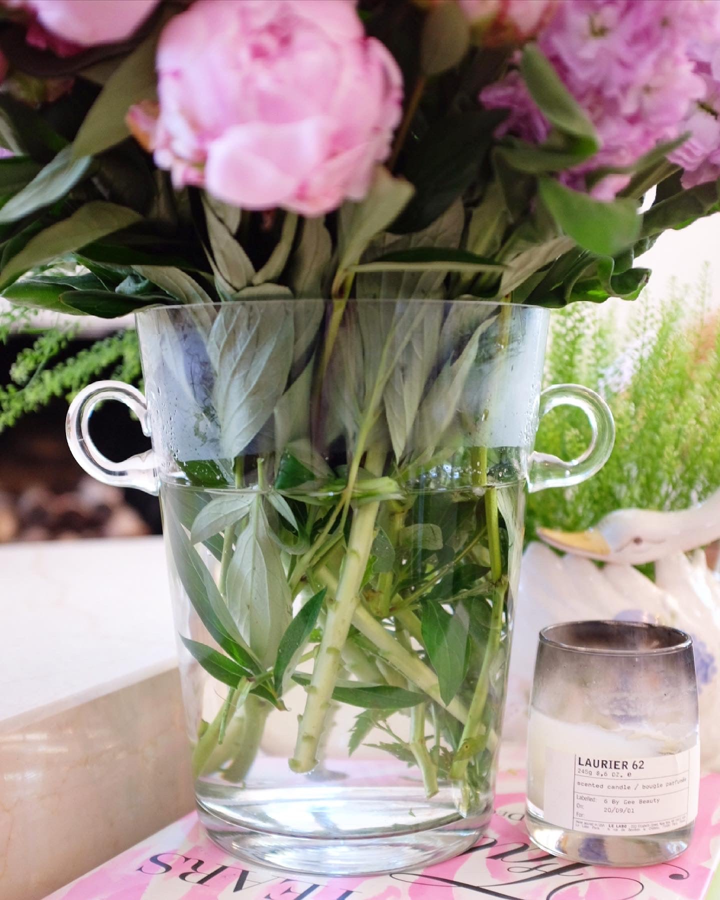 Glass Vase with Handles