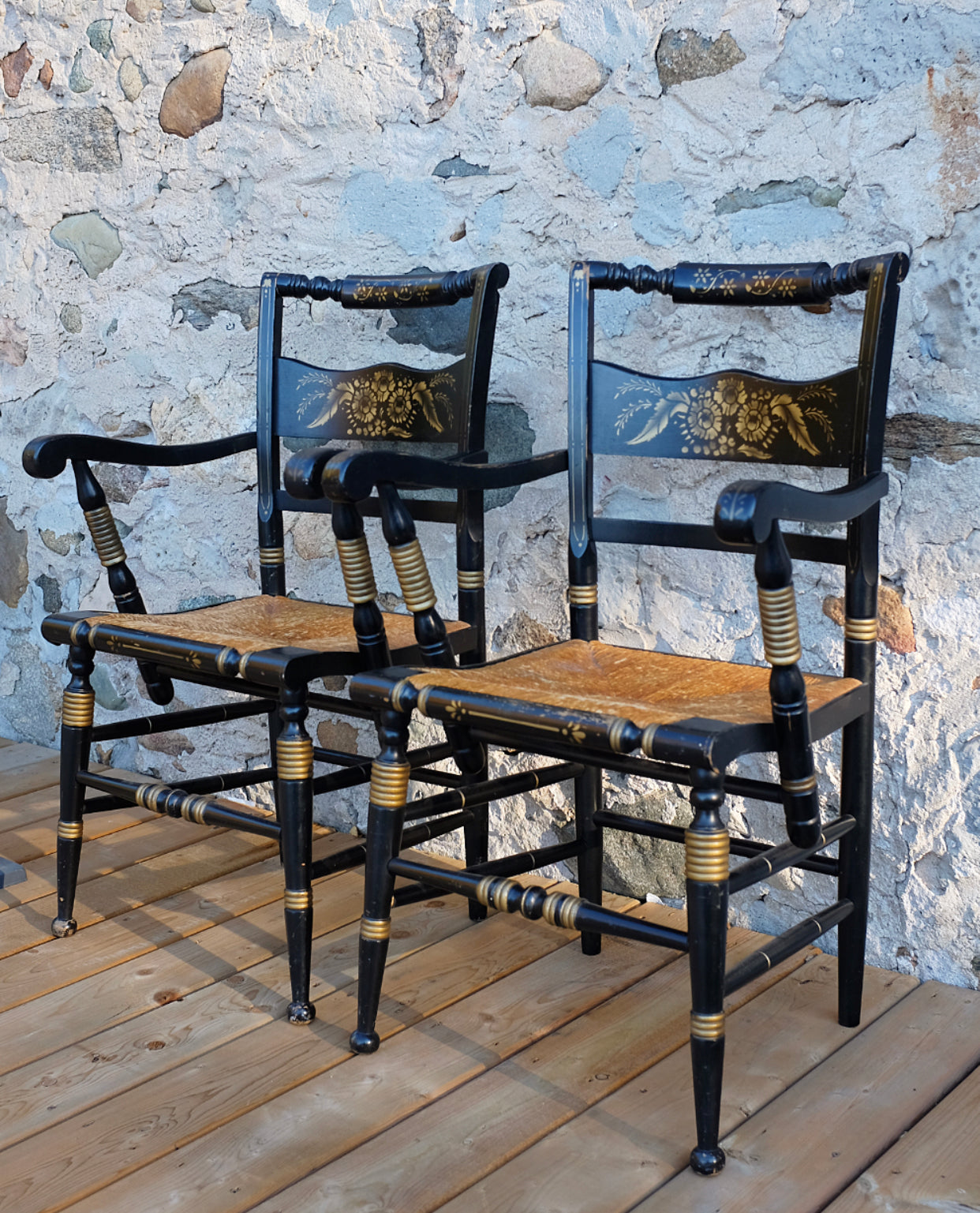 Hitchcock Style Captains Chairs
