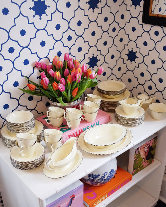 82 Piece Crown Ducal England Dish Set