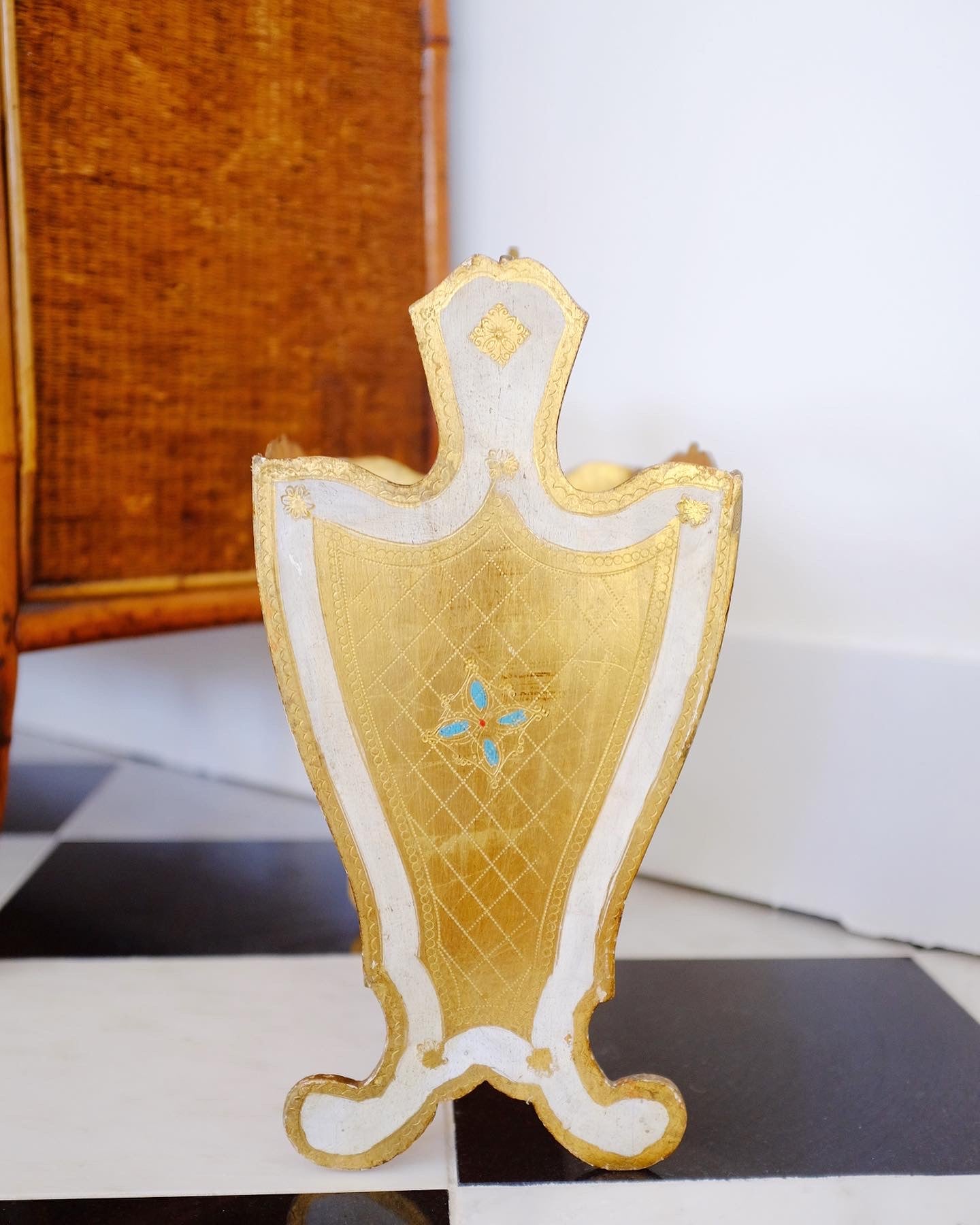 1950s Florentine Magazine Rack