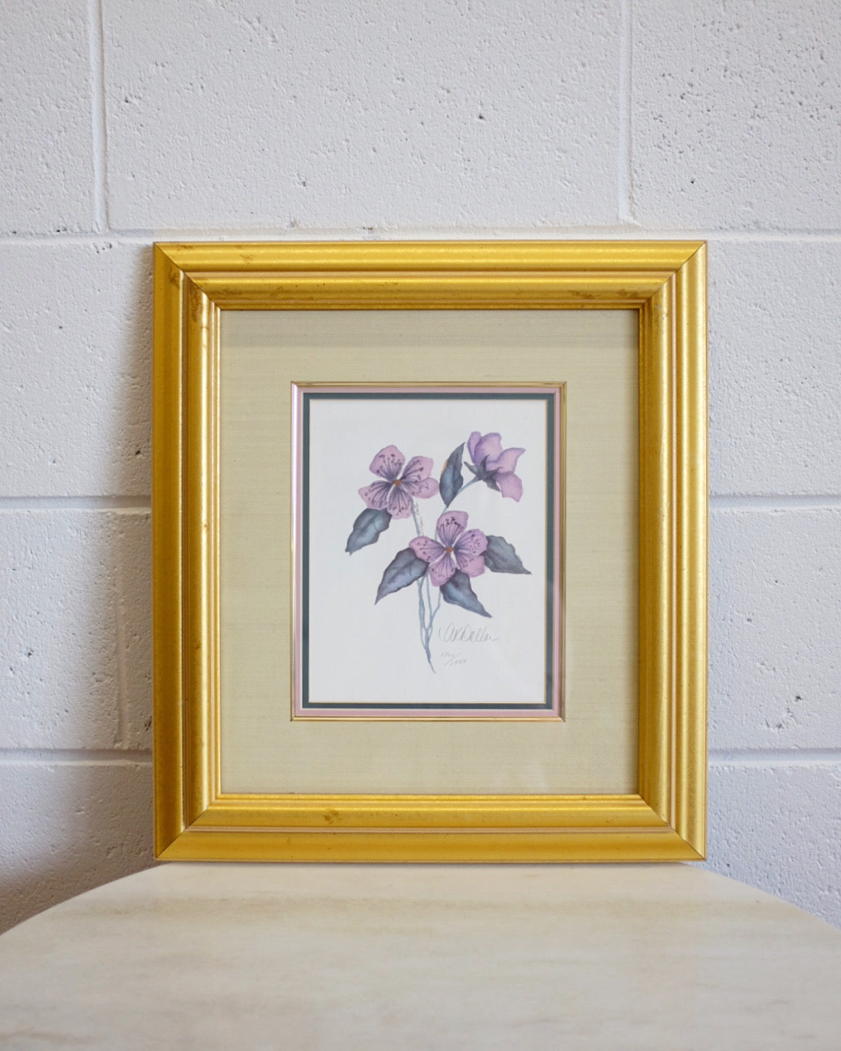 Signed & Numbered Purple Botanical Print