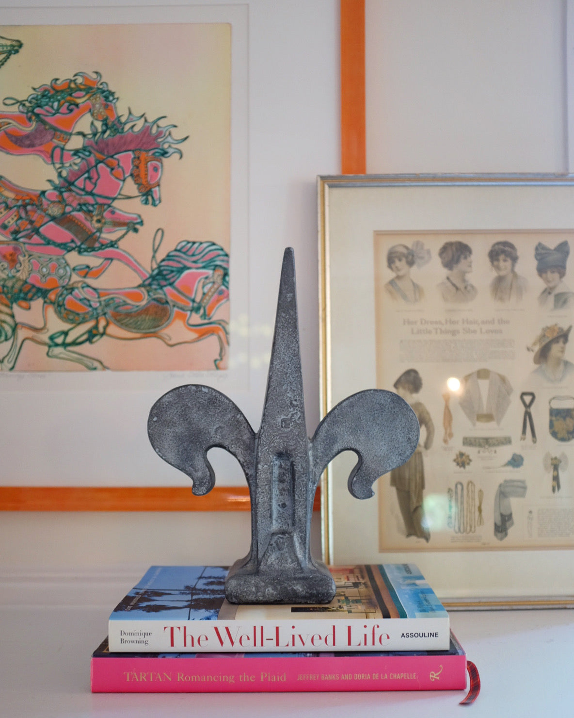 Silver Metal Restoration Hardware Fleur de Lis