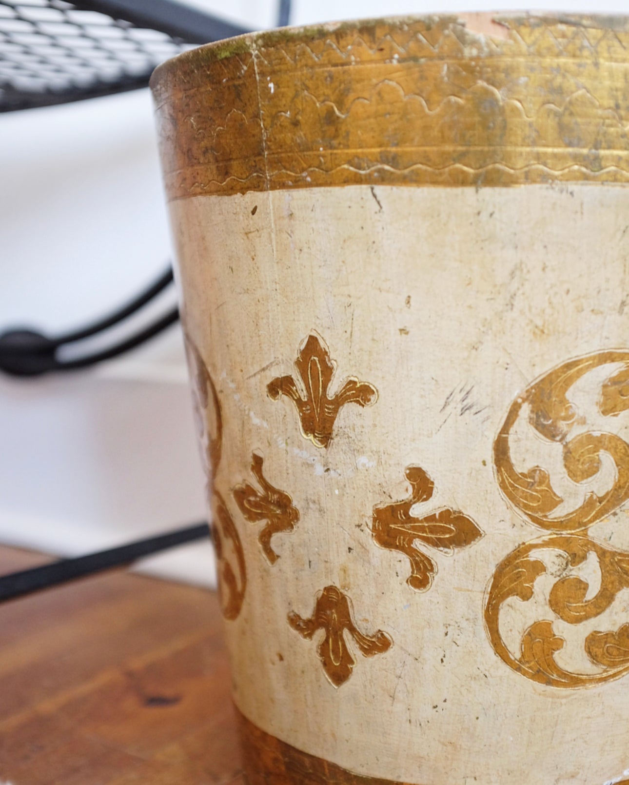 1950's Florentine Wastepaper Basket
