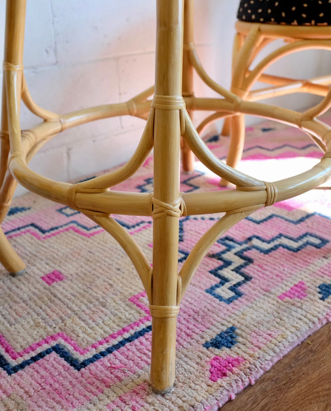 Rattan Table & Two Chairs Set