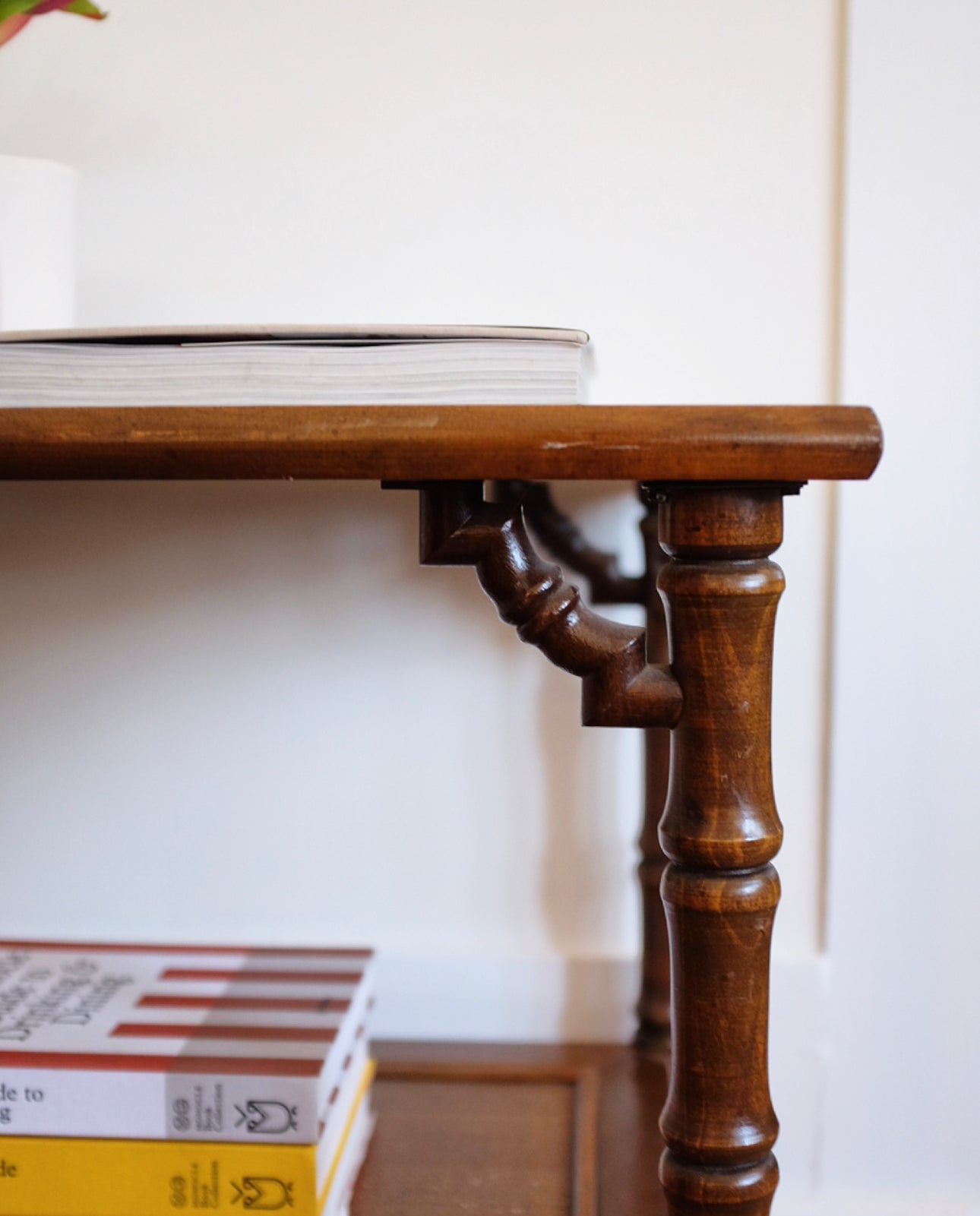 Faux Bamboo Table with Fretwork