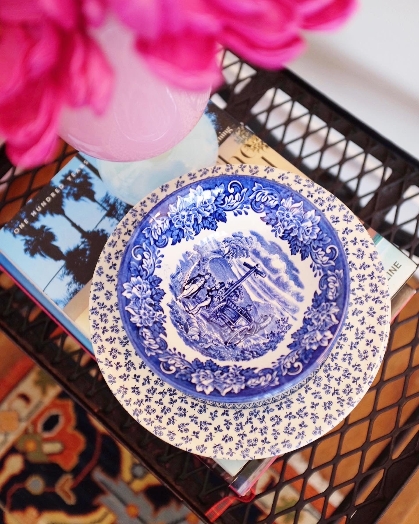 Set of 6 Dicken Series Blue & White Bowls