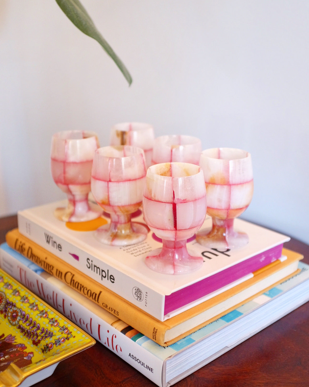 Pink Onyx Mini Goblets