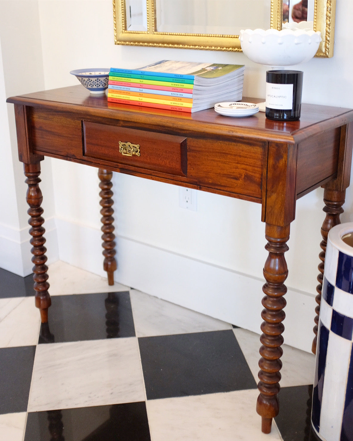 Bobbin Leg Console Table