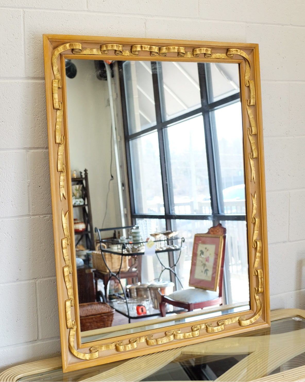Gold Ribbon Detail Mirror