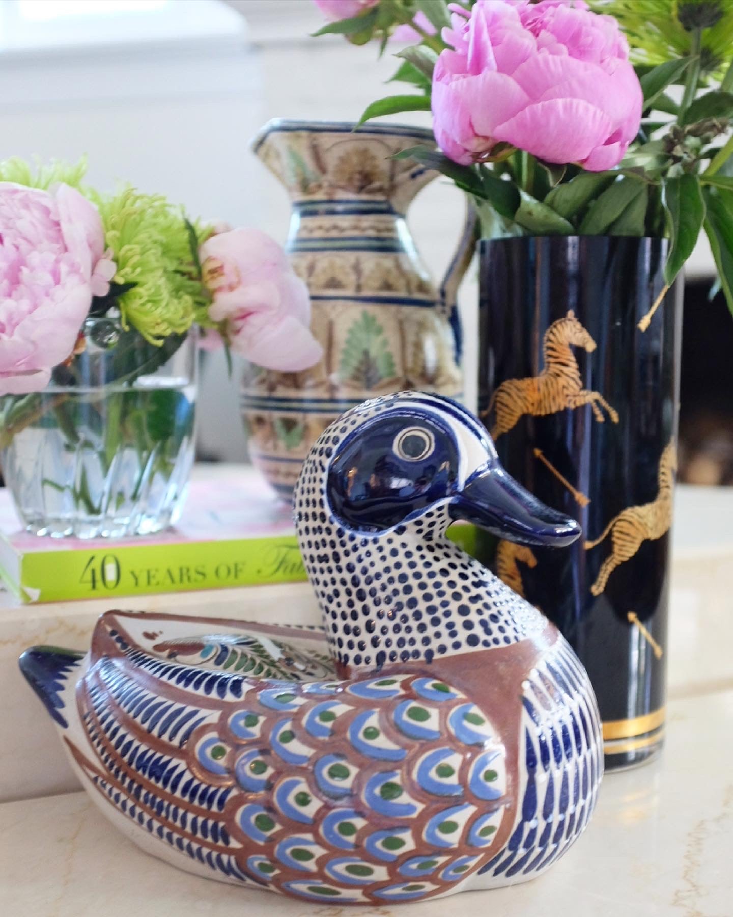 Mexican Hand Painted Large Duck
