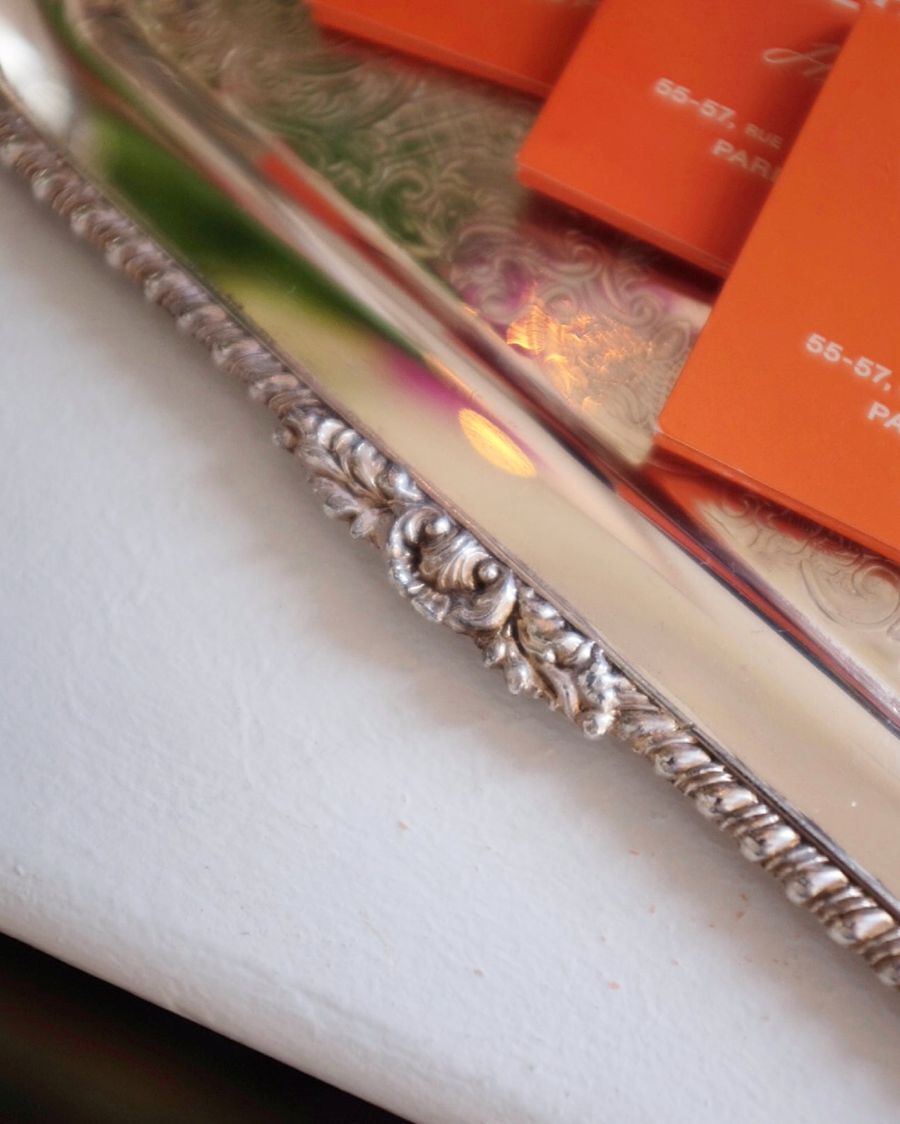 Small Silver Plate Decorative Tray