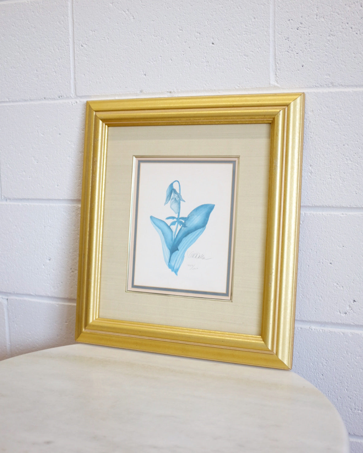 Signed & Numbered Blue Botanical Print