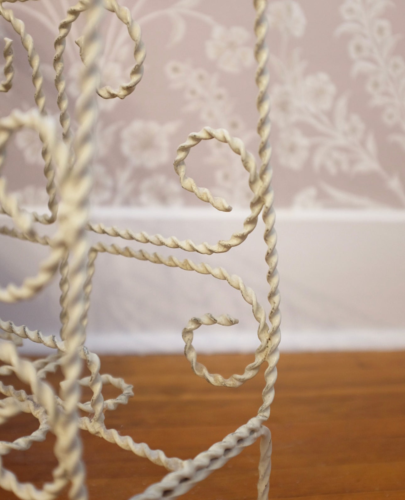 Twisted Wrought Iron Magazine Rack