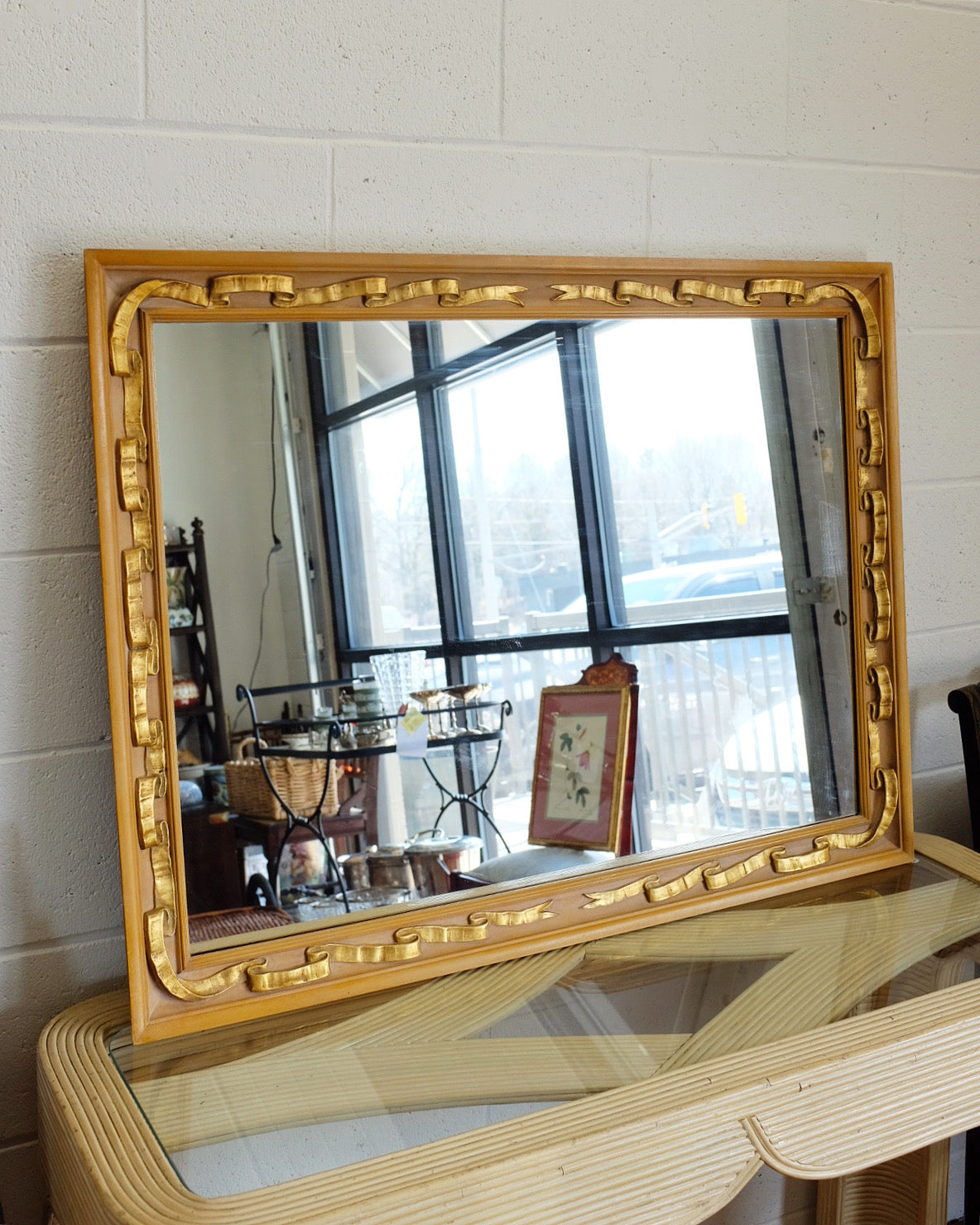 Gold Ribbon Detail Mirror