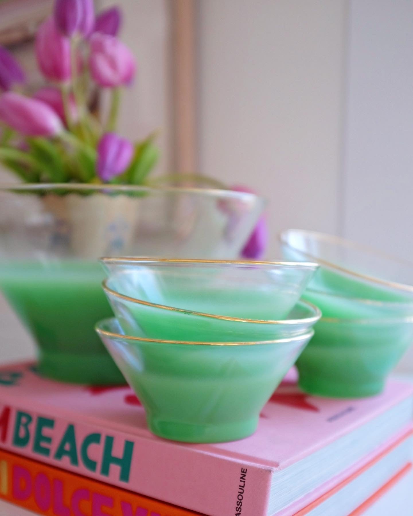 1960s Green Blendo Bowl Set