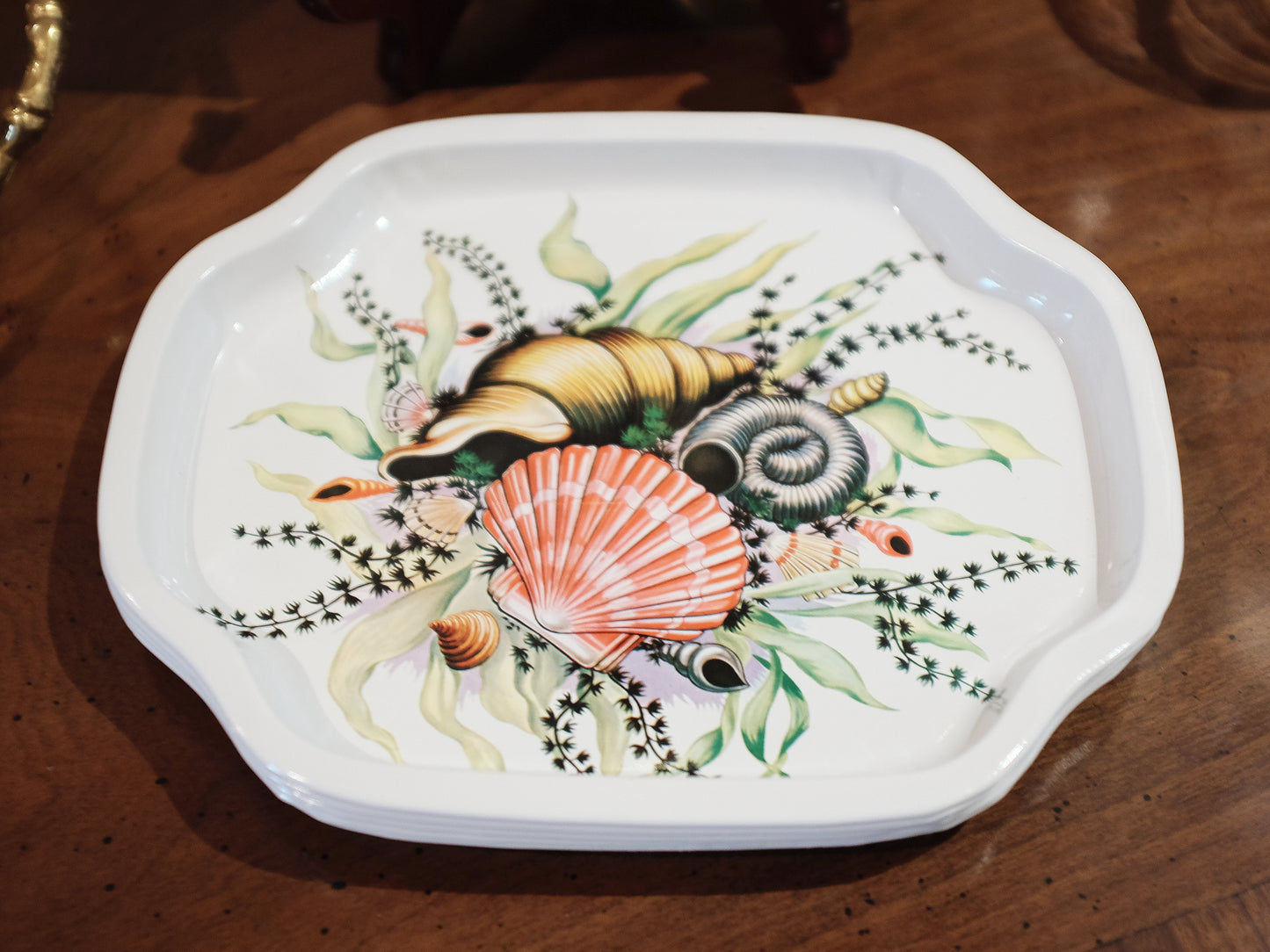 Tin Seashell Plates