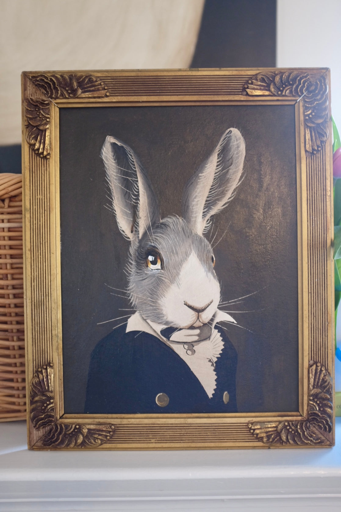 French Rabbit Oil Painting