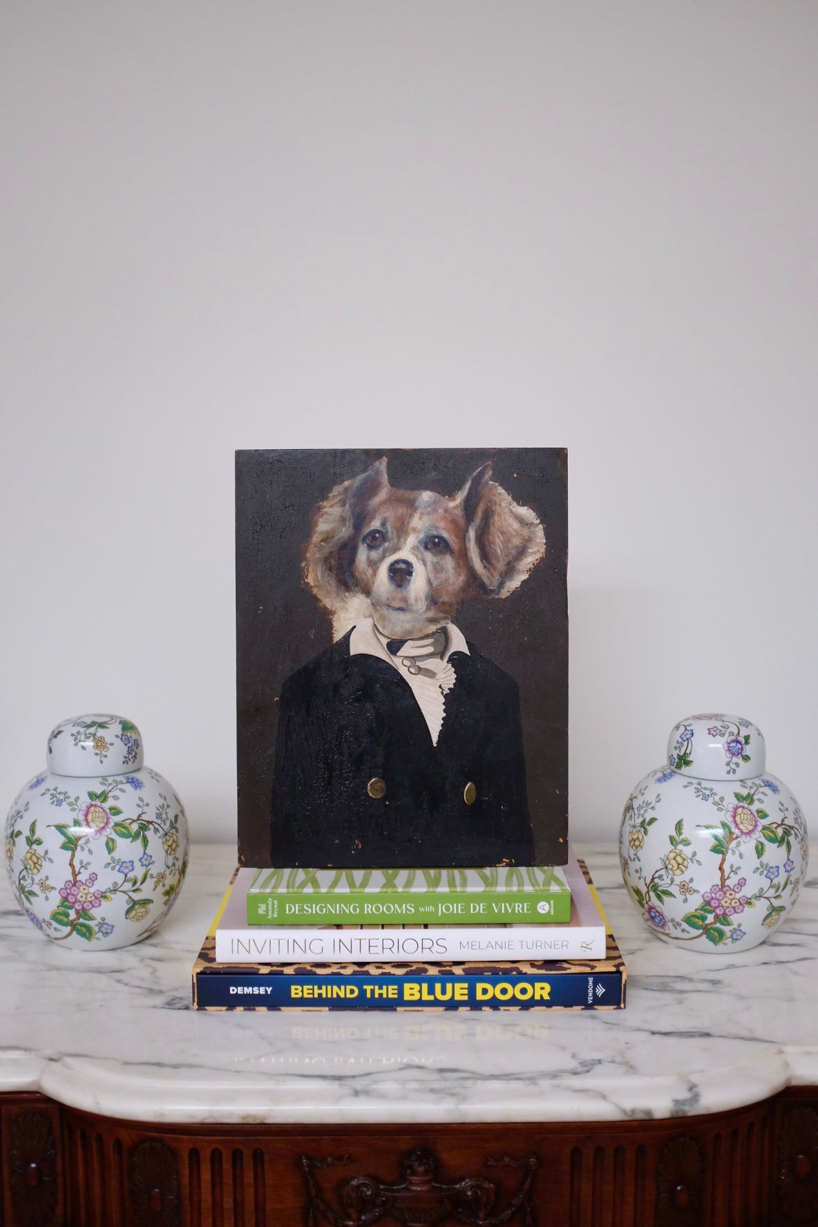 French Dog Oil Portrait