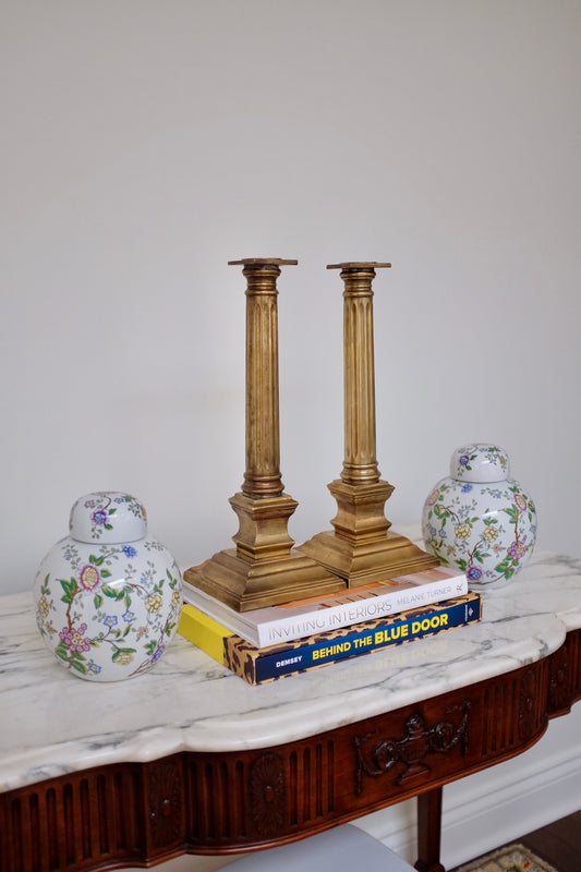 Handmade Tall Brass Candle Sticks