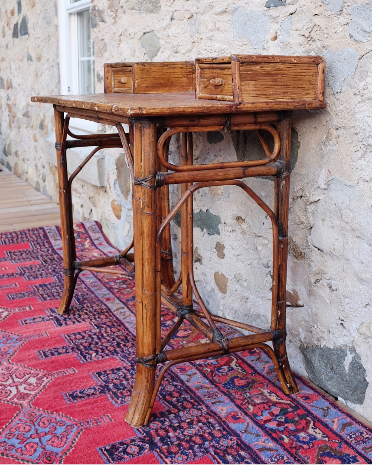 Burnt Bamboo Writing Desk