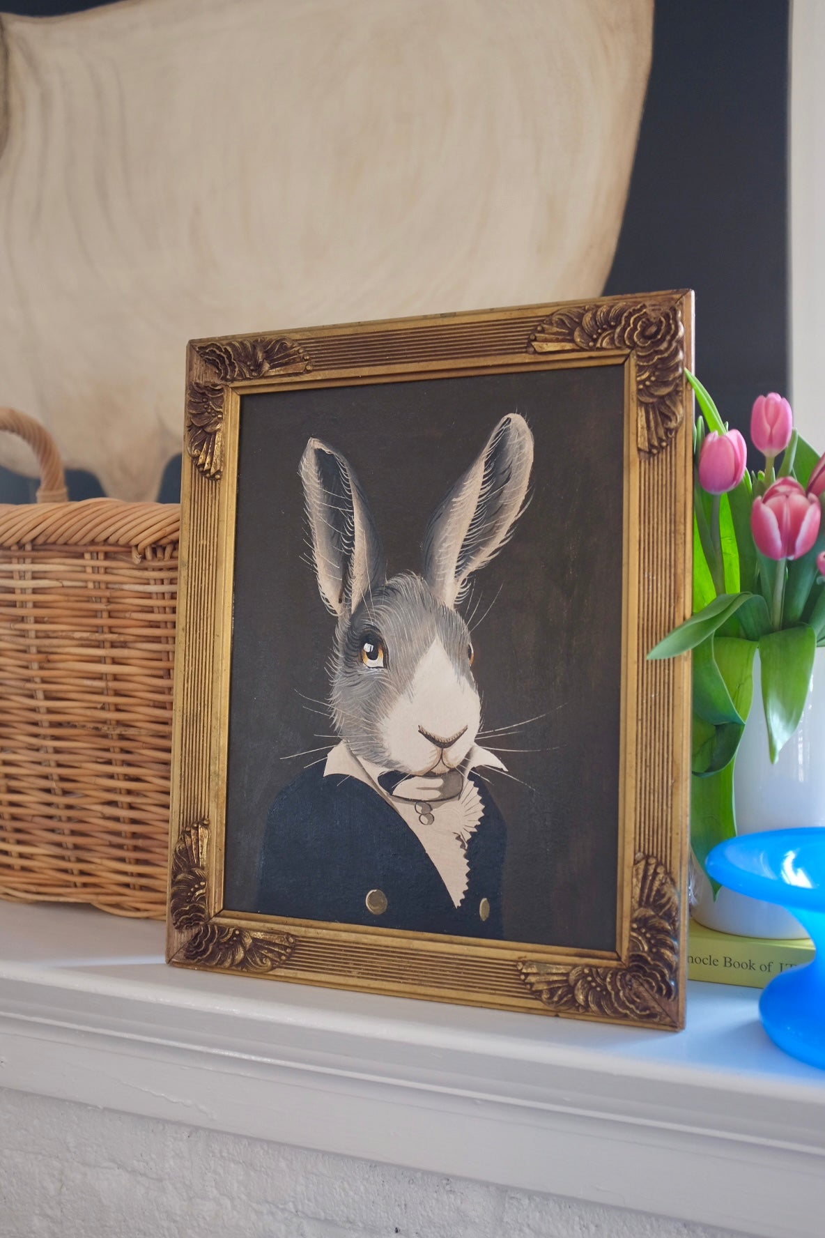 French Rabbit Oil Painting