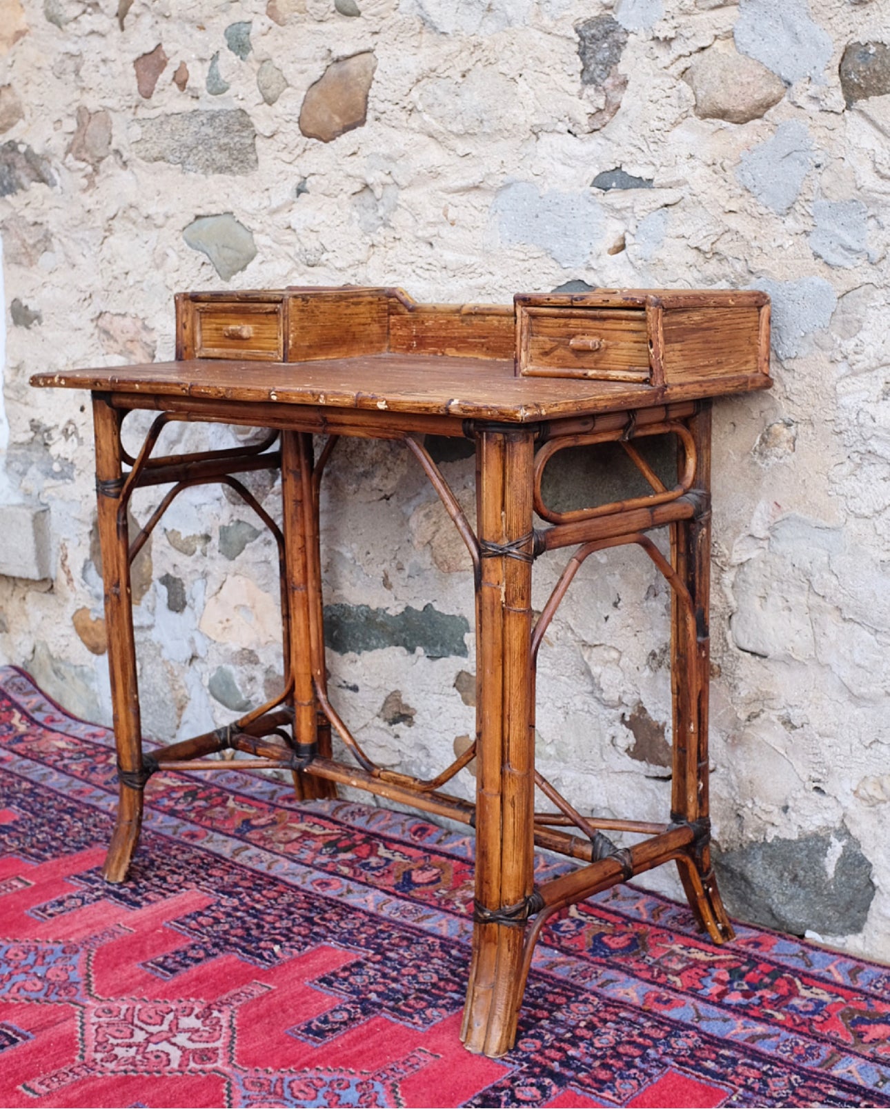 Burnt Bamboo Writing Desk