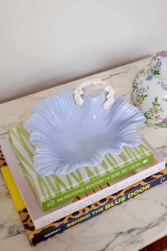 Pale Blue English Grape Leaf Bowl