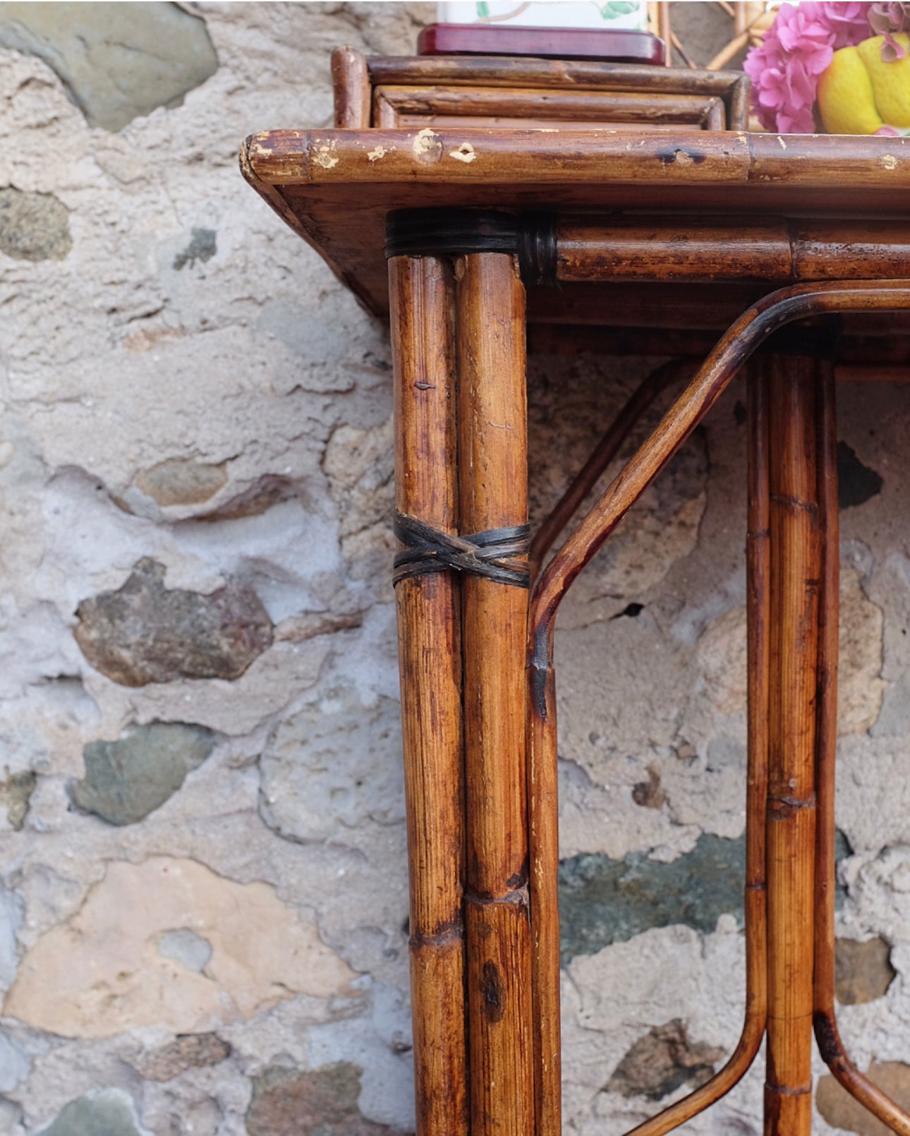 Burnt Bamboo Writing Desk