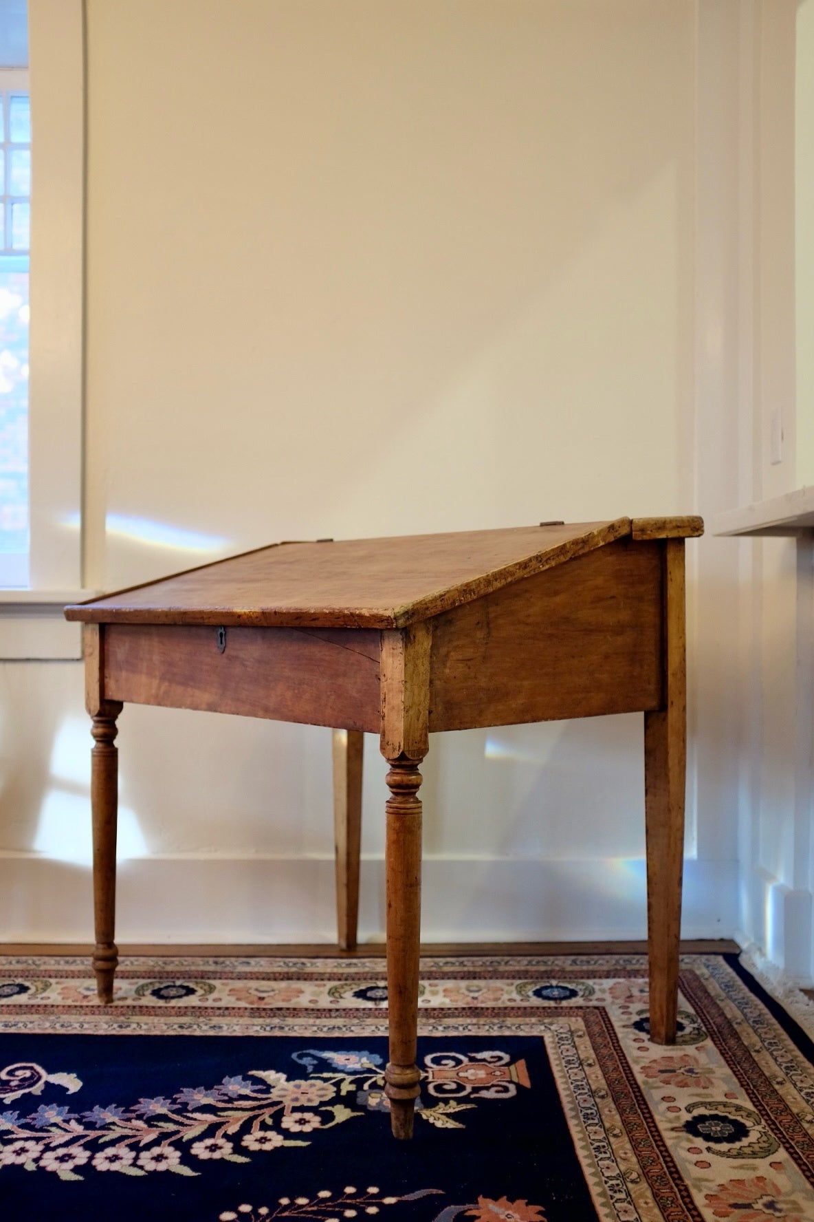 19th Century Colonial Slant Top Schoolmasters Desk