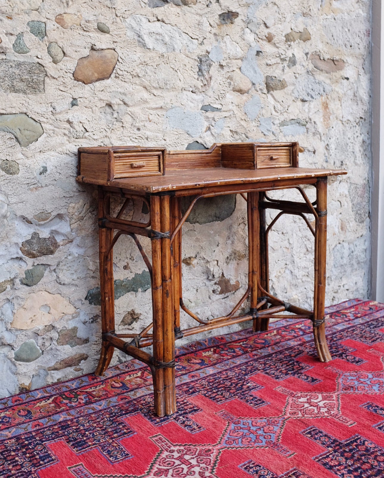 Burnt Bamboo Writing Desk