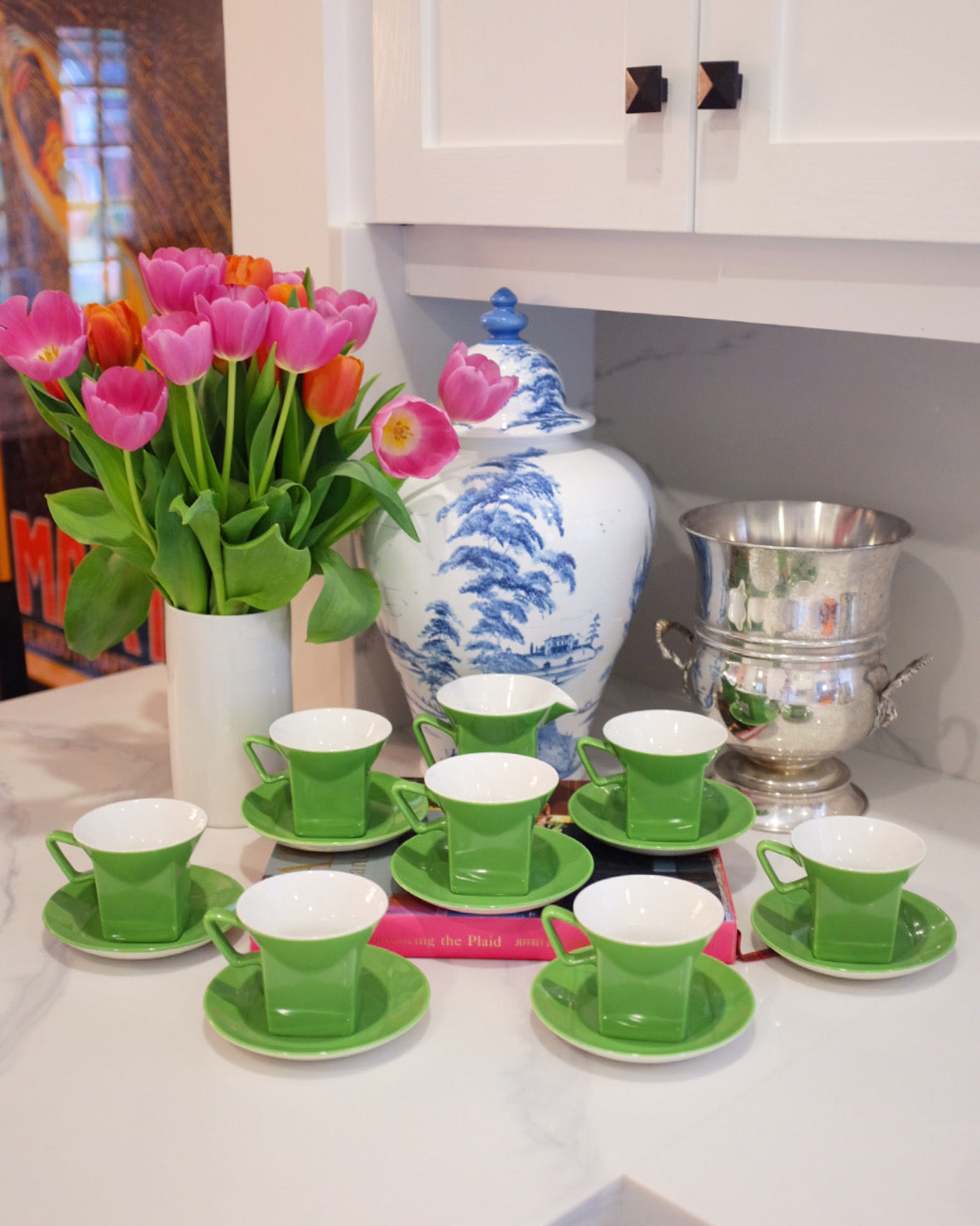 Green and White Johnson Bros. Square Tea Set – Rich & Co.