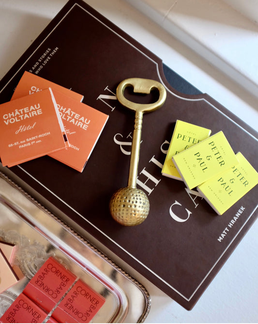 Brass Golf Ball Bottle Opener