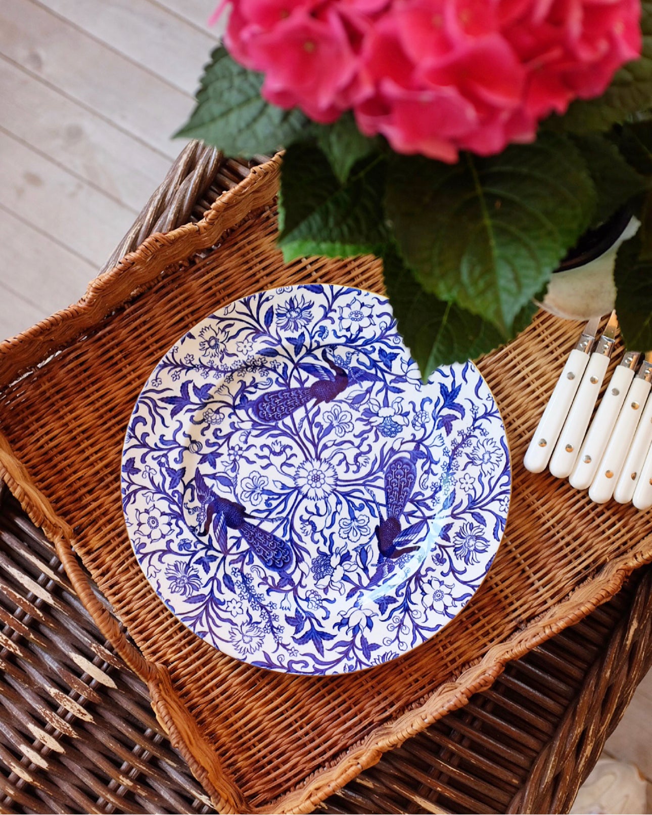 Royal Crown Derby Blue and White Bird Plate