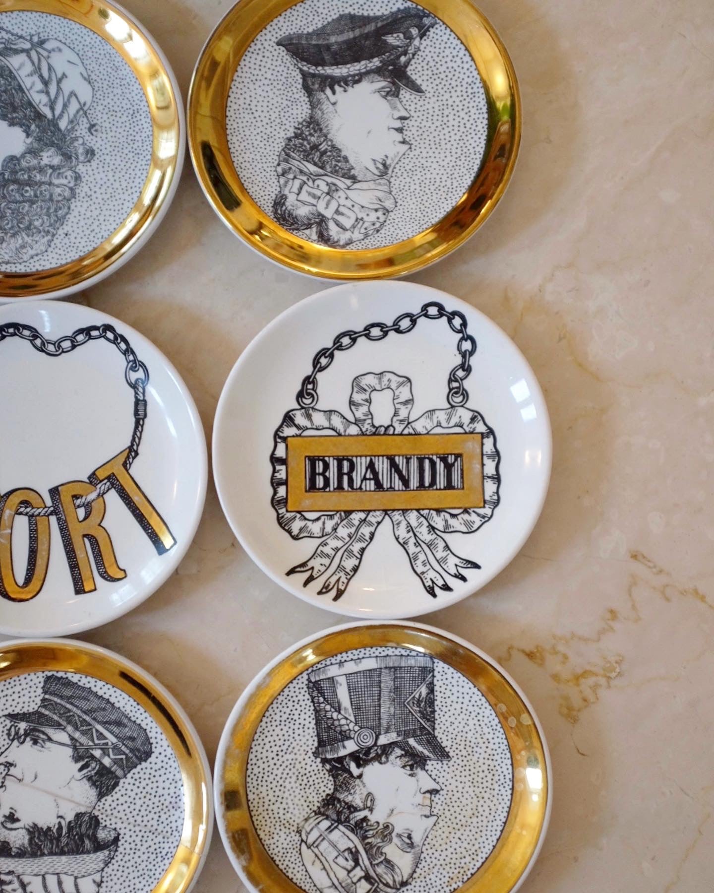 1950s Piero Fornasetti Italian Coasters