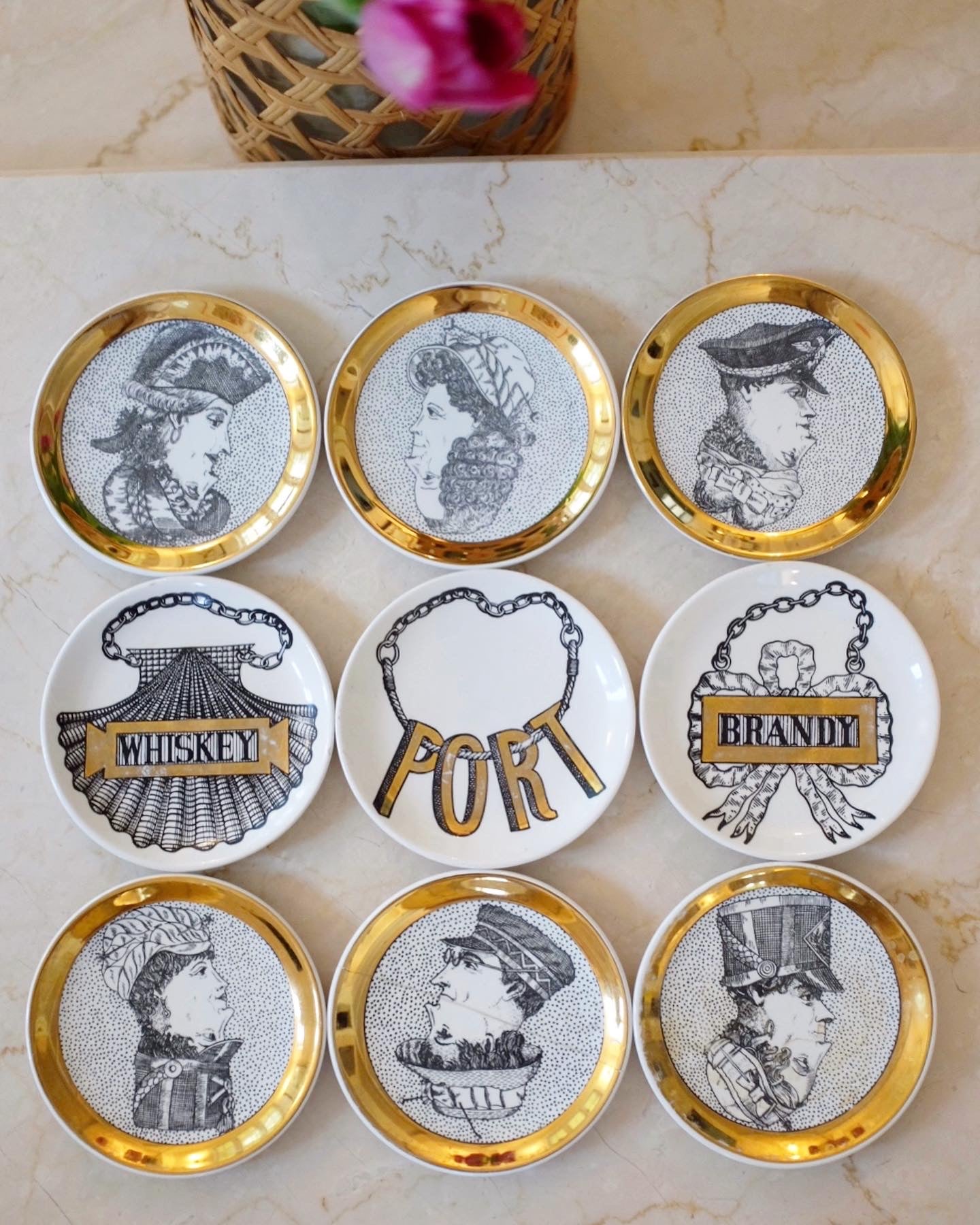 1950s Piero Fornasetti Italian Coasters