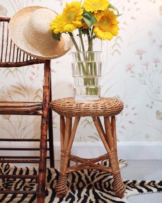 Wicker Stool/Side Table