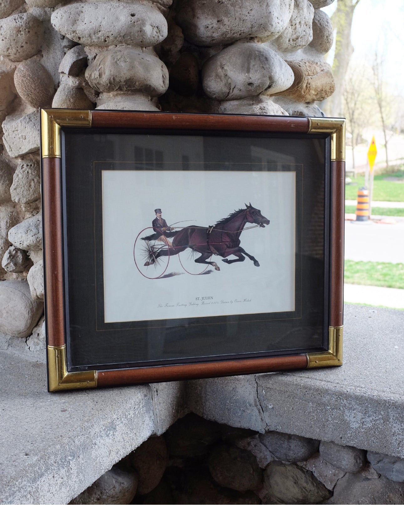 Harness Racing Print in Campaign Frame