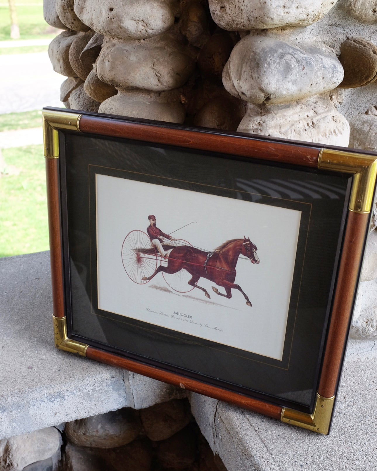 Harness Racing Print in Campaign Frame