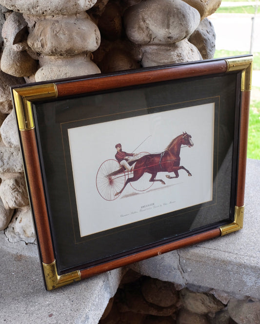 Harness Racing Print in Campaign Frame