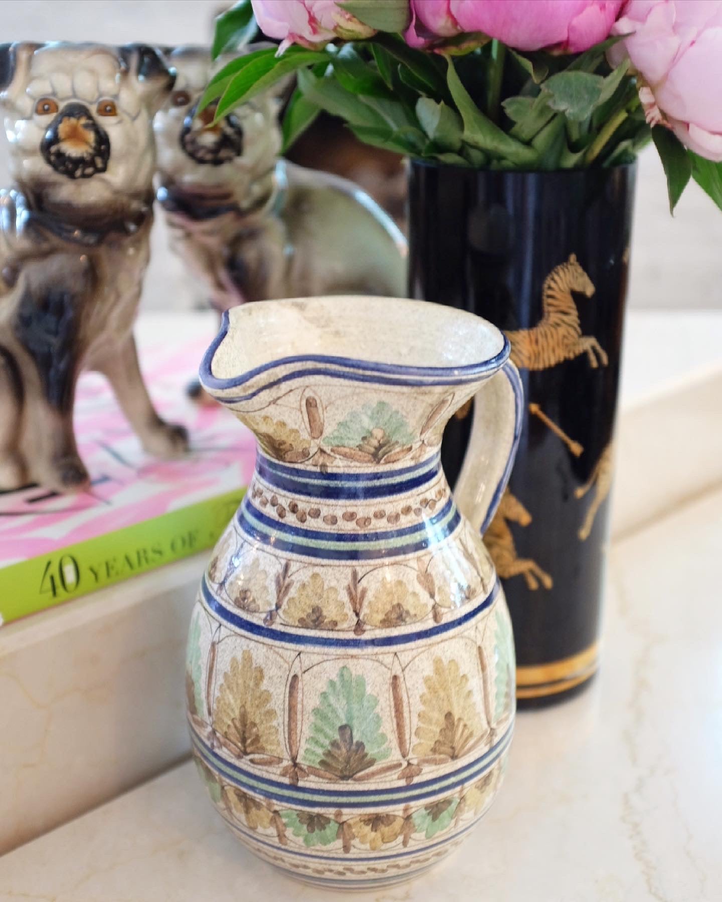 Hand Painted Spanish Pitcher