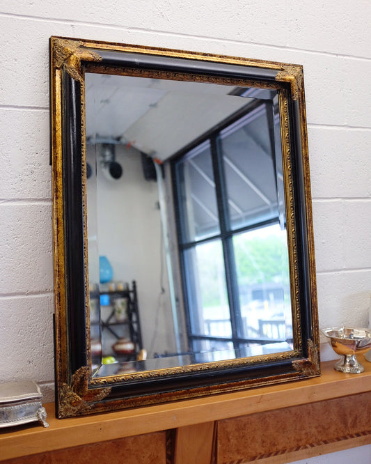 Black and Gold Antique Mirror